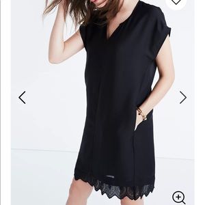 Madewell black Duskway Eyelet Dress w/ pockets XL